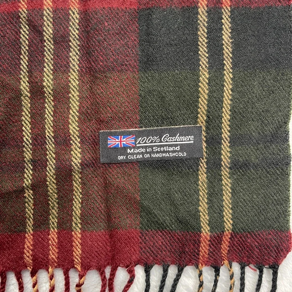 Mens Winter Cashmere Scarf Multi Tartan Plaid Luxurious Accessory Classic Fringe